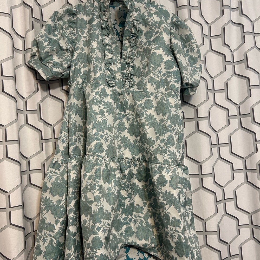 Floral Ruffle Short Sleeve Dress